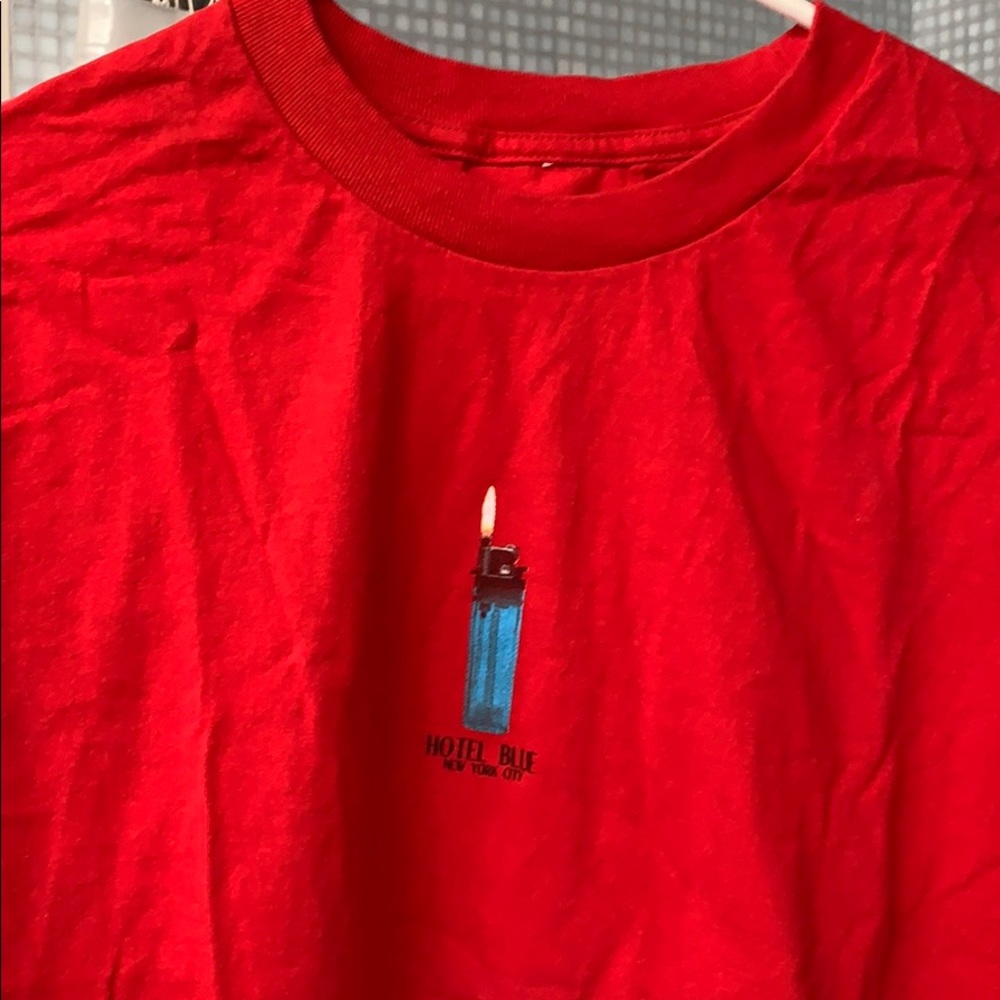 Hotel Blue NYC red tshirt
